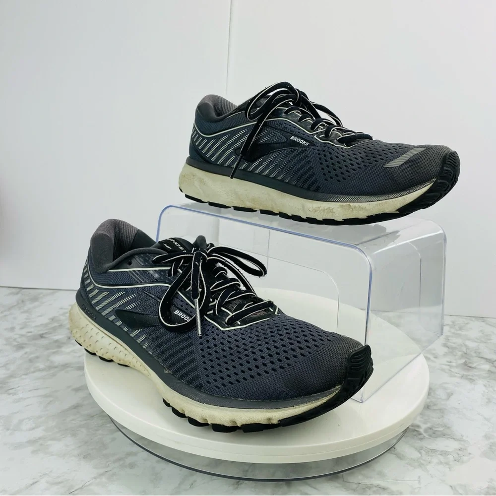 Brooks Ghost 12 Mens Size 8 Gray Athletic Running Shoes Sneakers‎ 1103161D075